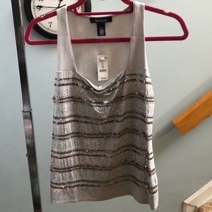 Grey Sleeveless Blouse